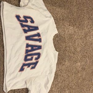 savage crop tee